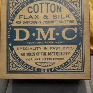 D.M.C Cotton Flax  & Silk Wooden Box For Embroidery*Crochet*Knitting